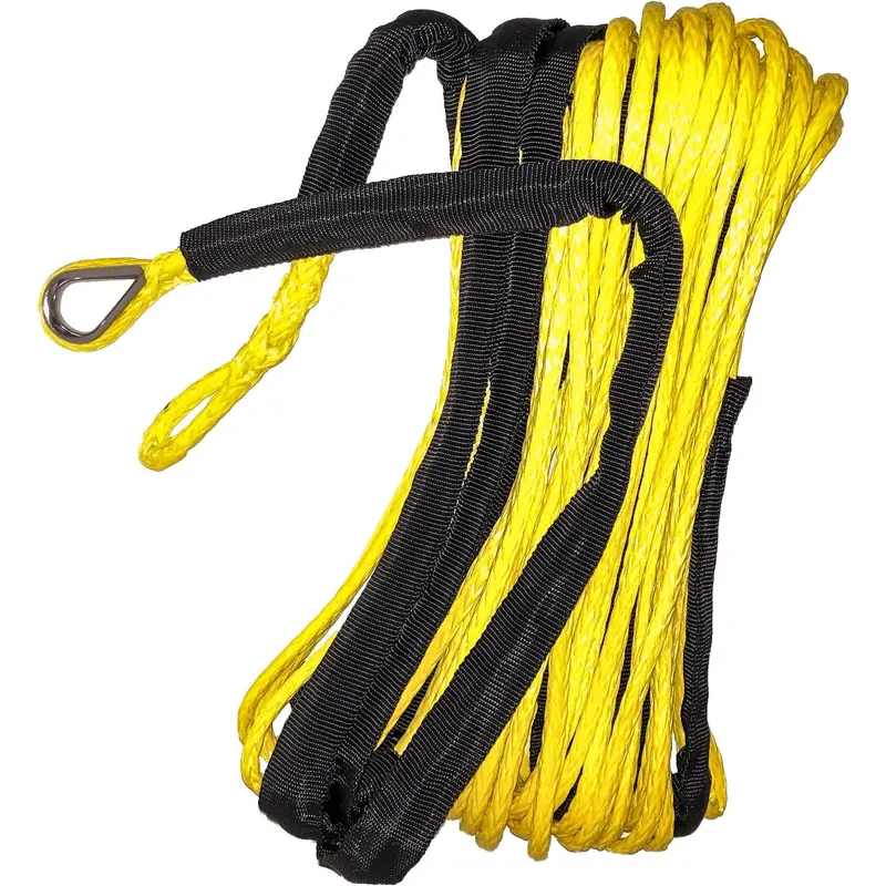 Synthetic Winch Rope 3/16" Diameter X 50 Ft. Yellow