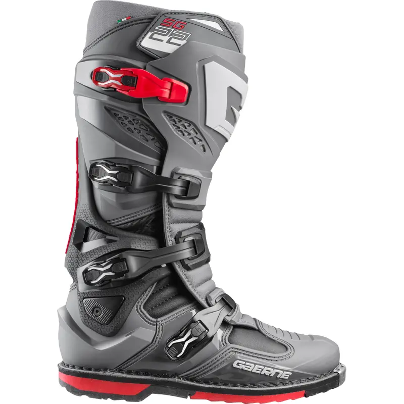GAERNE SG 22 Boots in Anthracite/Black/Red - Size 08