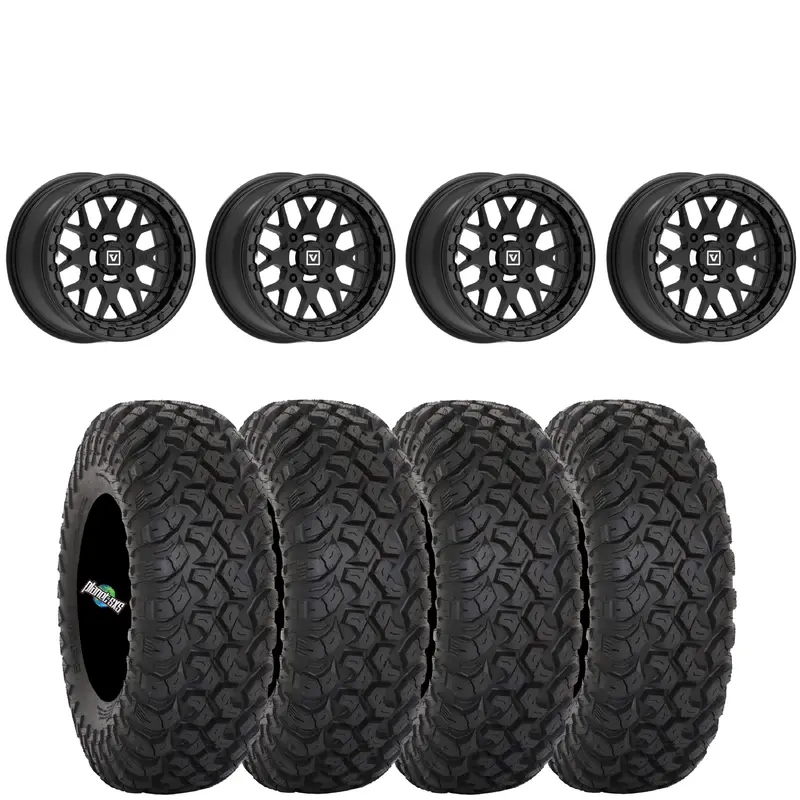 Valor Offroad V07 SATIN BLACK beadlock on System 3 RT320