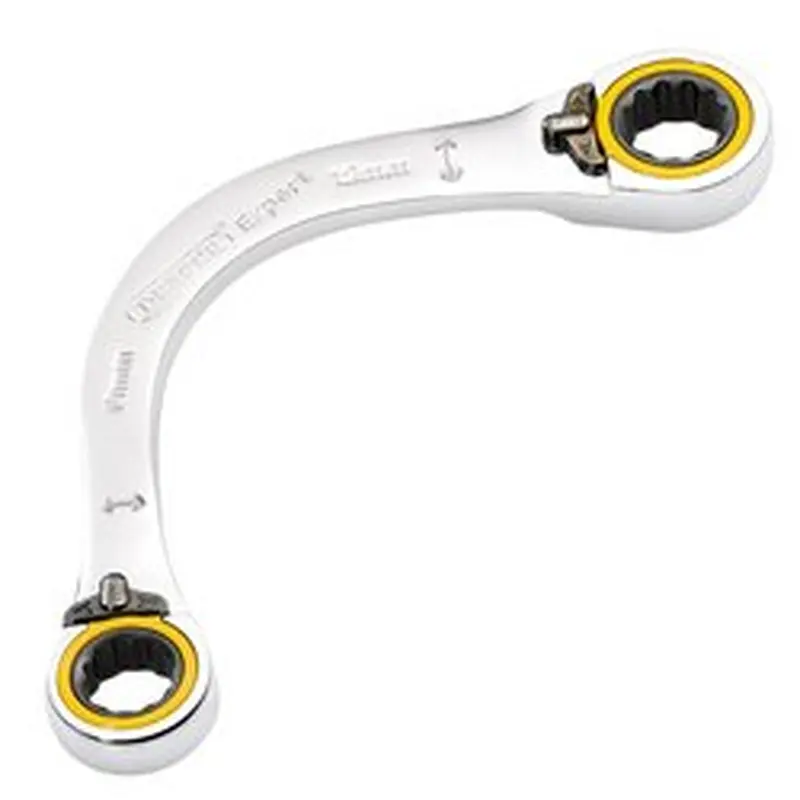 Draper Expert Hi-Torq Double Ring Ratchet Half Moon Spanner, 10 X 12Mm | 8242Rmm