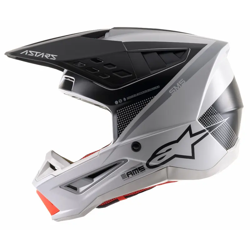 S M5 Rayon Helmet Matte Light Grey/Blk/Slvr Md
