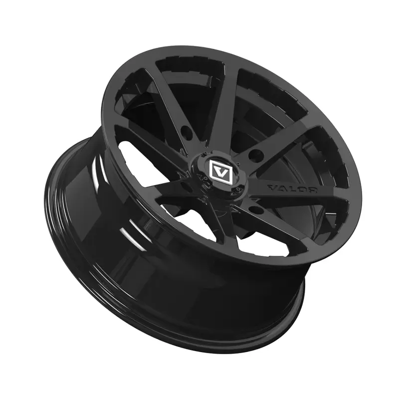 V01 15X7 +15MM 4X110 GLOSS BLACK