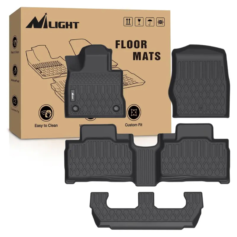 2020 2021 2022 2023 2024 2025 Ford Explorer 7 Seats TPE Floor Mats