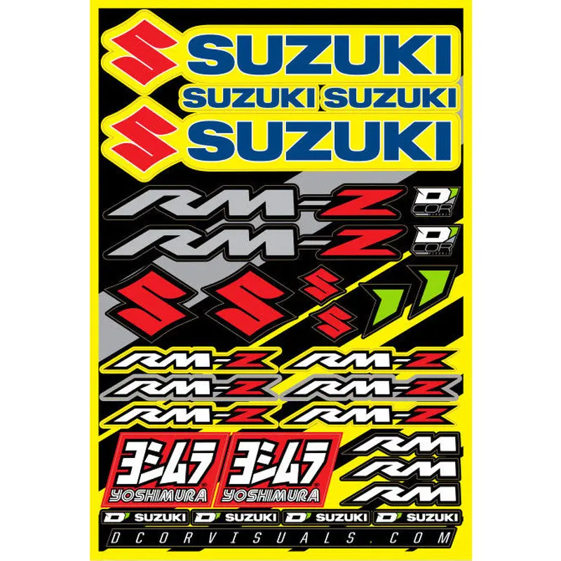 D'COR DECAL SHEET SUZUKI RMZ 12"X18" 40-40-100