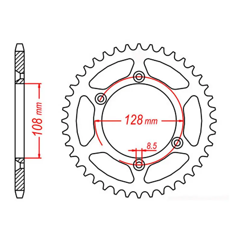 MTX 797 Steel Rear Sprocket #428 (11-08G)