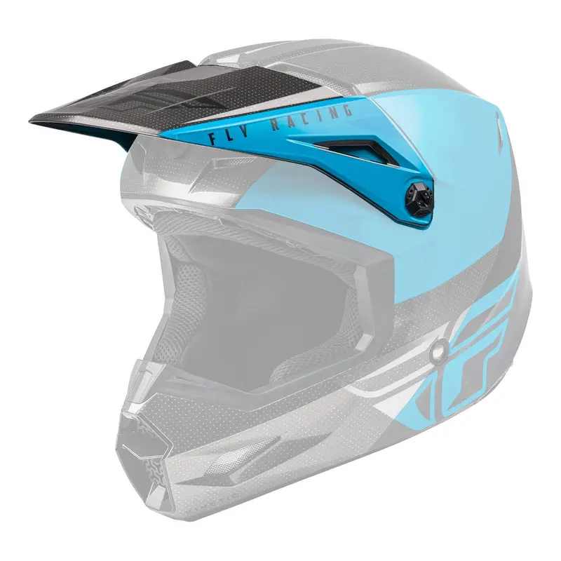 FLY '21 KINETIC STRAIGHT EDGE HELMET PEAK BLUE/GREY/BLACK