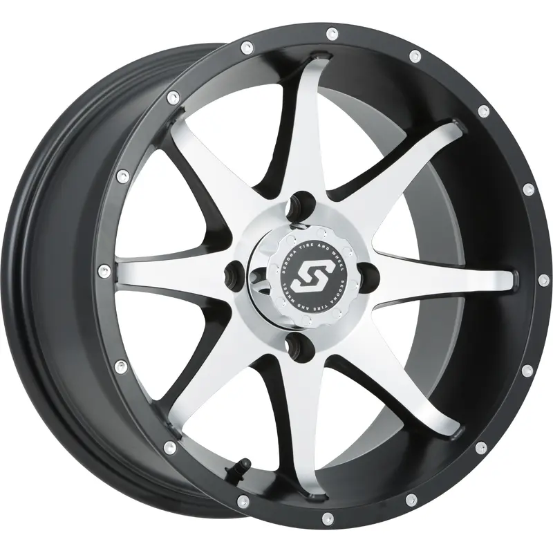 Storm Wheel 12x7 4/110 5+2 (+10mm) Blk/Machined