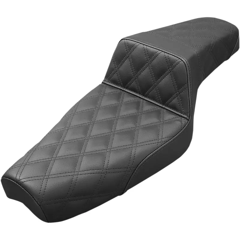 SADDLEMEN Step-Up Seat - Full Lattice Stitch - Black - XL 879-03-175