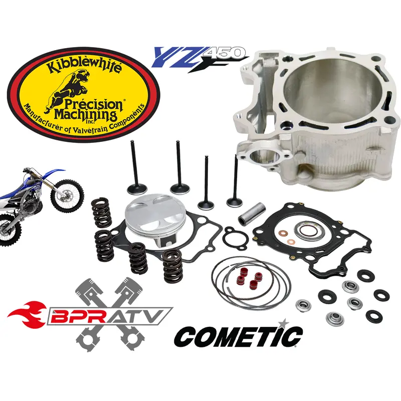 03-05 Yamaha YZ450F YZ 450F KIBBLEWHITE Top End Piston Kit Valves & Cylinder Kit