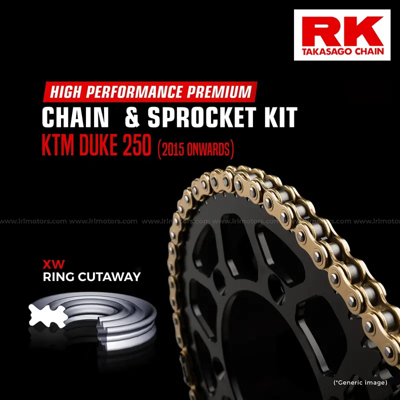KTM Duke 250 2015-2023 Brass Chain Kit ( RK Japan)