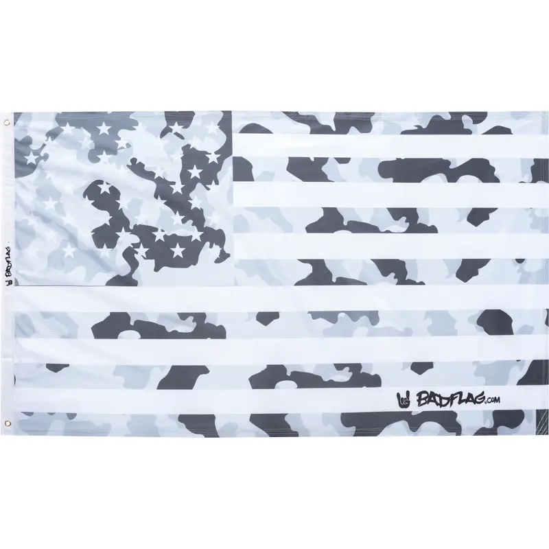 Black and White Camo American Flag