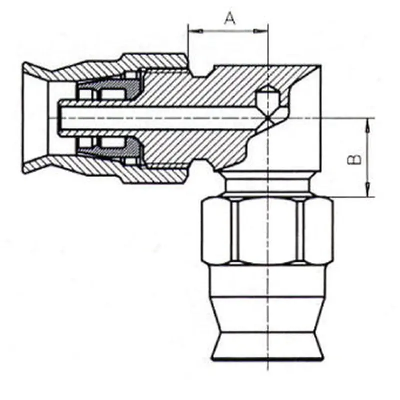 B & H Standard - Hose junction 90 deg.
