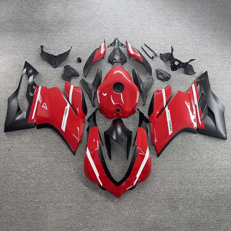 Amotopart 2015-2020 Ducati 959 White Lines & White Fairing Kit