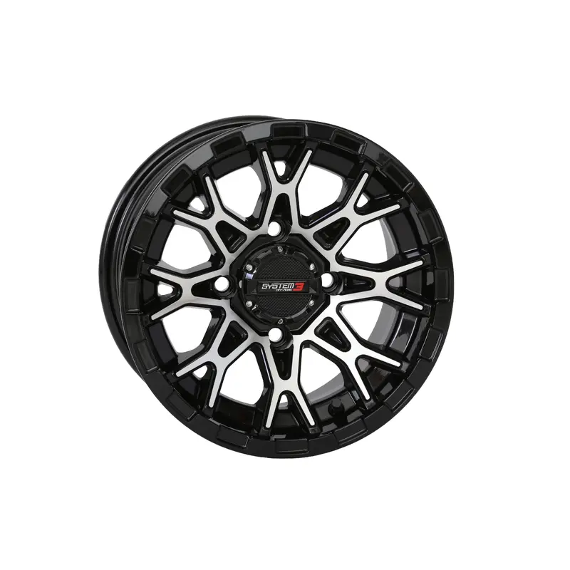 ST6 WHEEL 12X7 2+5 (-47MM) 4/110 GLOSS BLACK/MACHINED