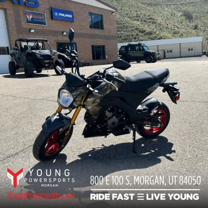 New 2025 Kawasaki Z125 PRO Cypher Camo Beige