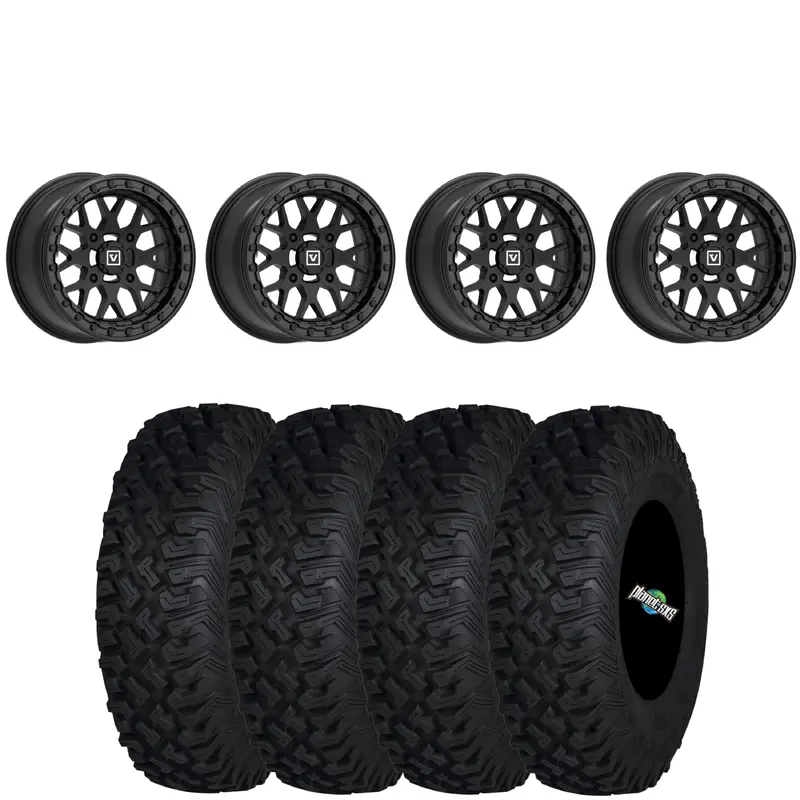 Valor Offroad V07 SATIN BLACK beadlock on ITP Coyote