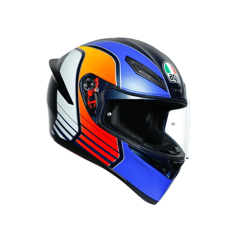 AGV HELMET - K1 MULTI ECE DOT - POWER MATT DARK BLUE/ORANGE/WHITE