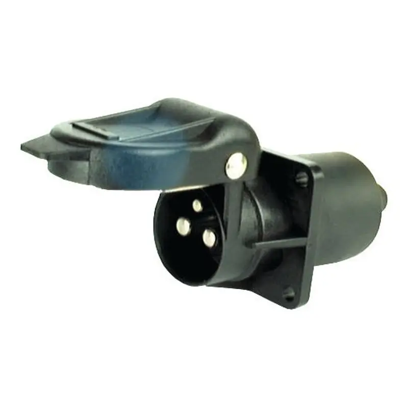 3 Pin Auxiliary Socket, Fixing: 4 Bolts, Male pin (Plastic) | Sparex Part No.S.56374