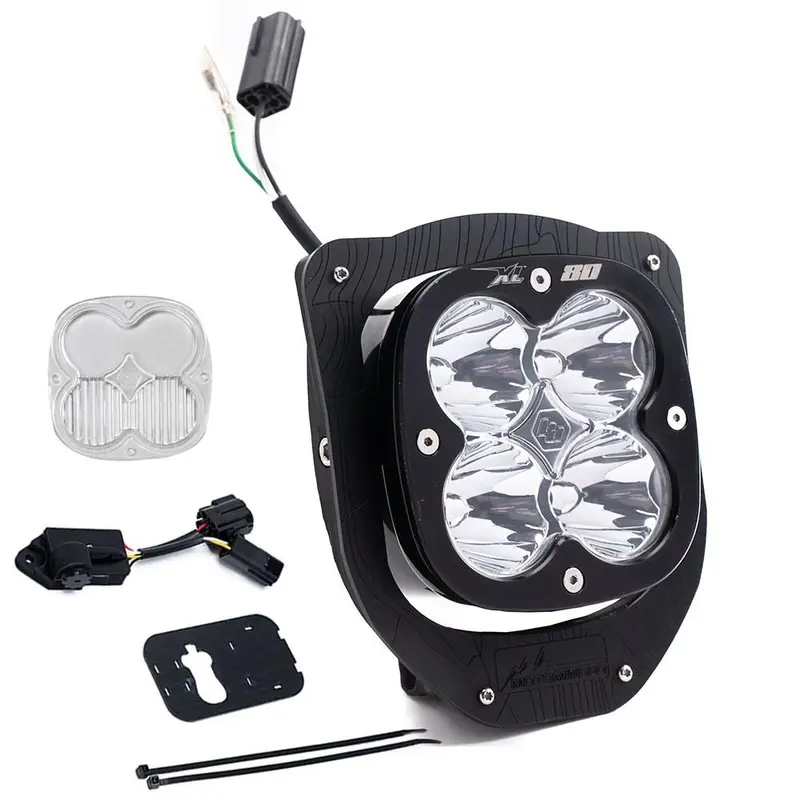 Baja Designs Headlight Kit With Dimmer XL80 Series Spot Pattern Clear Lens 677107