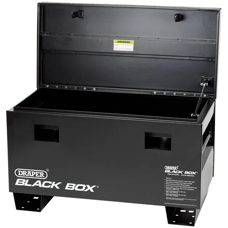 Draper Black Box Contractor's Secure Storage Box - 915 X 470 X 590mm - DBB915/B