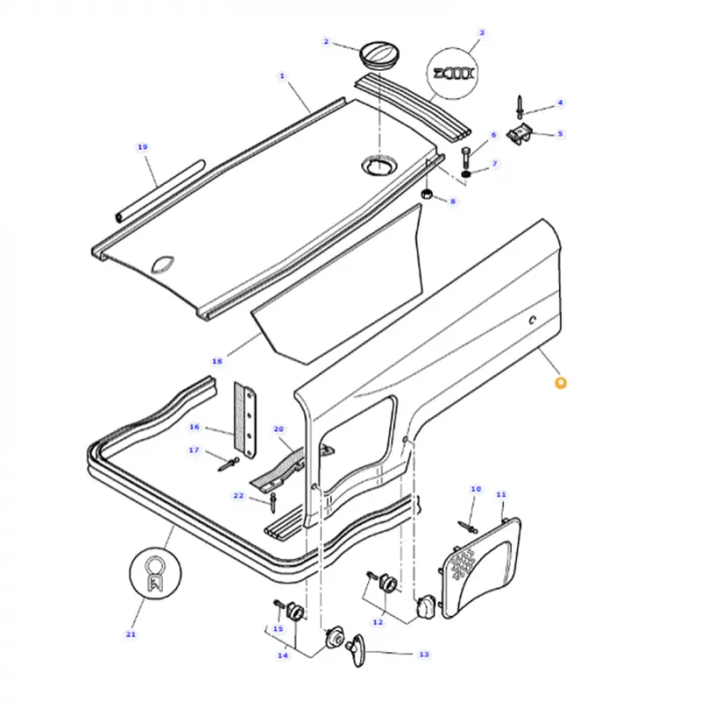 Massey Ferguson - Left Hand Panel - 4274591P1