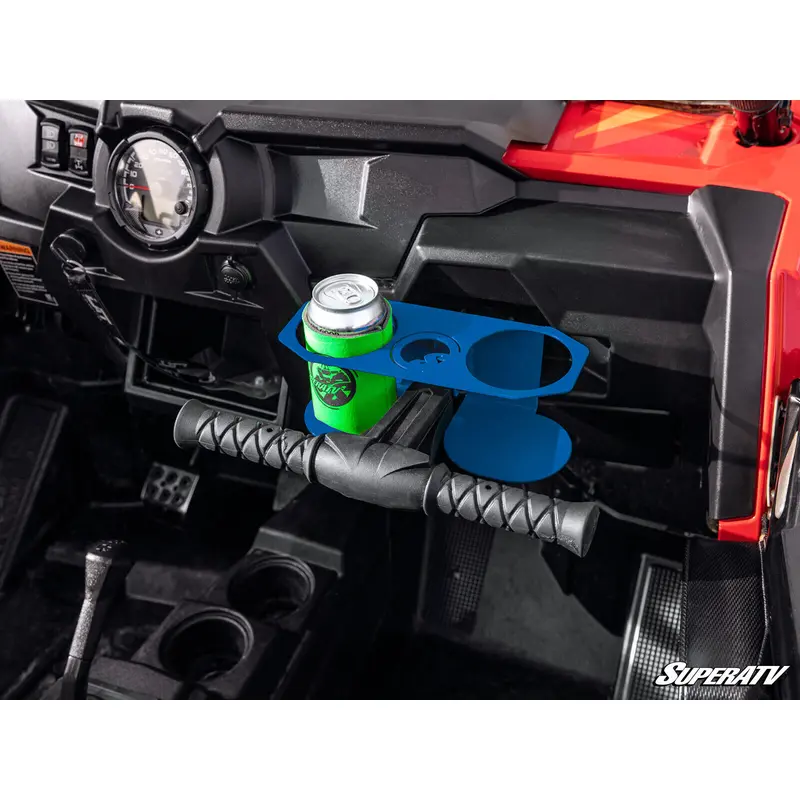 SuperATV Grab Bar Cup Holder for Polaris RZR 900 / 1000 (See Fitment) - Blue