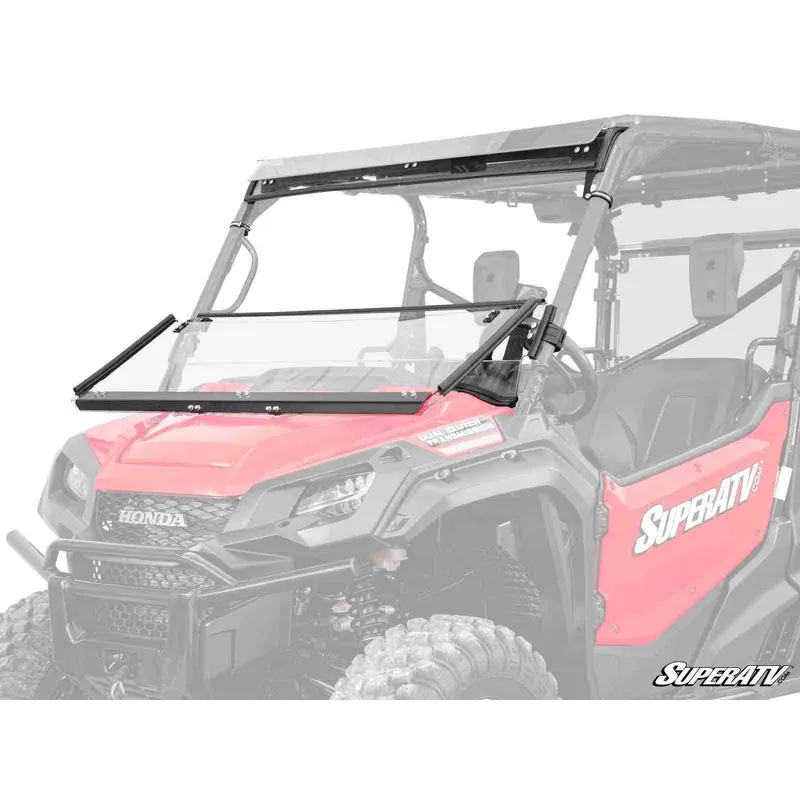 SuperATV Honda Pioneer 1000 Scratch-Resistant 3-in-1 Windshield WS-H-PIO1K5-3N1-70