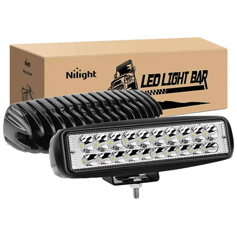 6 Inch 60W 3000LM Double Row Spot Led Work Lights (Pair)