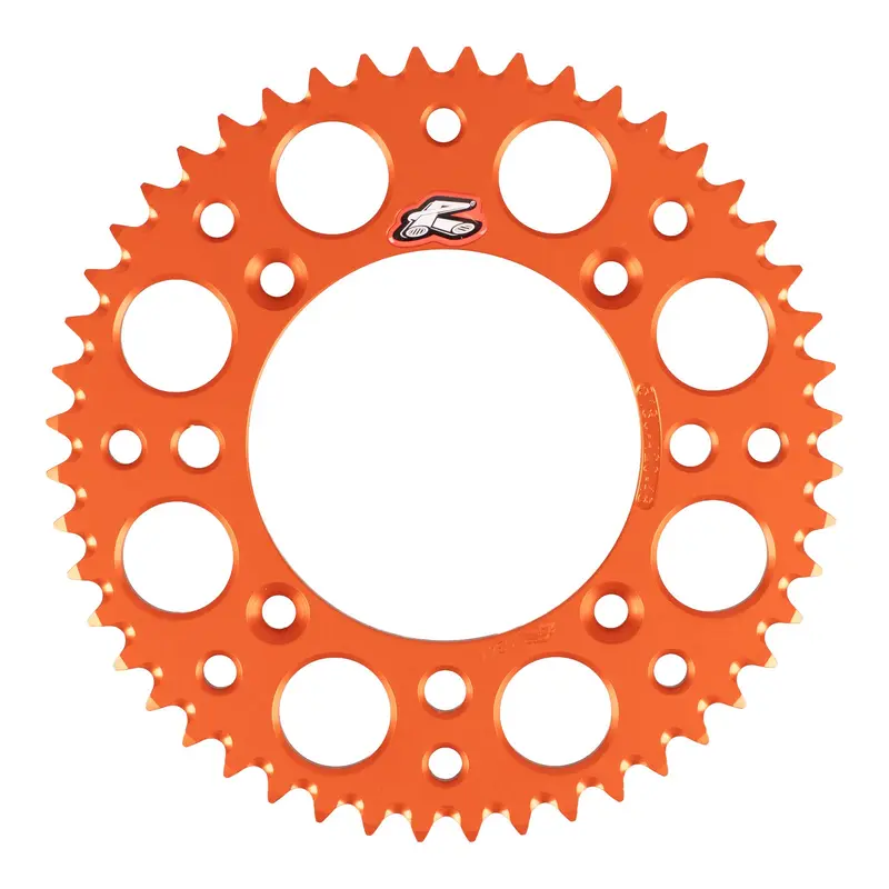 Renthal Rear Sprocket 48T Alloy 7075-T6 Grooved - Orange (KTM, Husqvarna)
