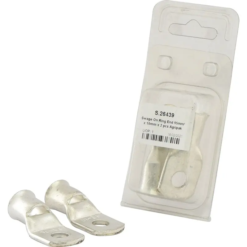 Swage On Ring Terminal 95mm x 13.5mm, Agripak (2 pcs.) | Sparex Part No.S.26439