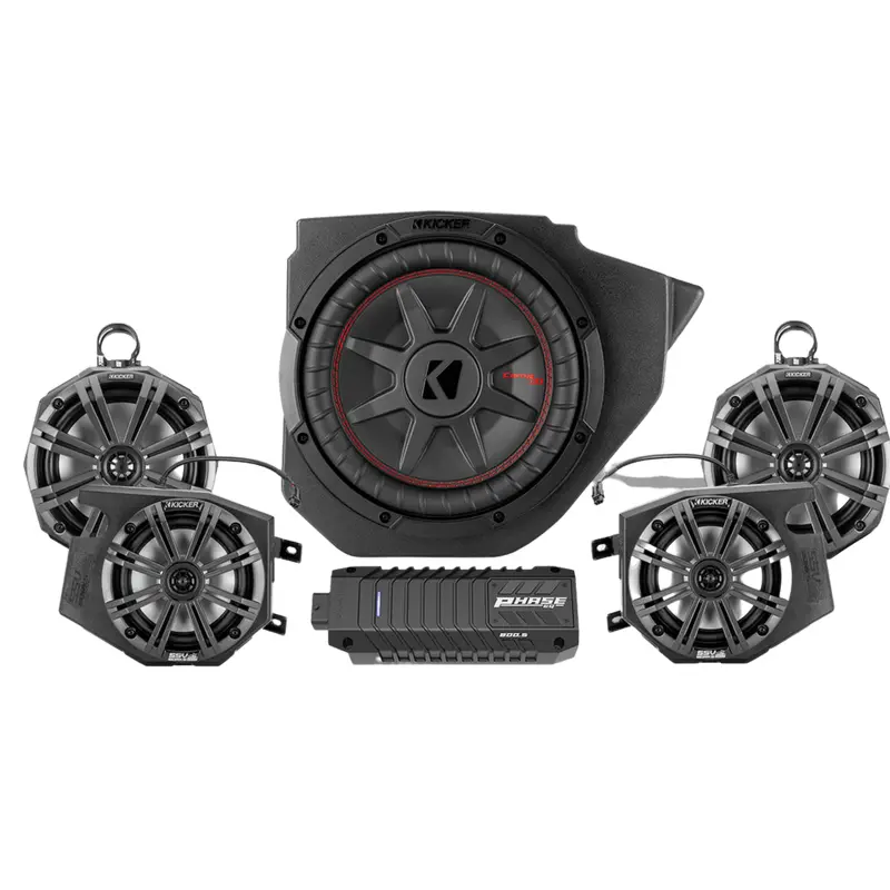Polaris RZR Phase X Kicker 5-Speaker Plug-&-Play System for Ride Command (2014-2023)