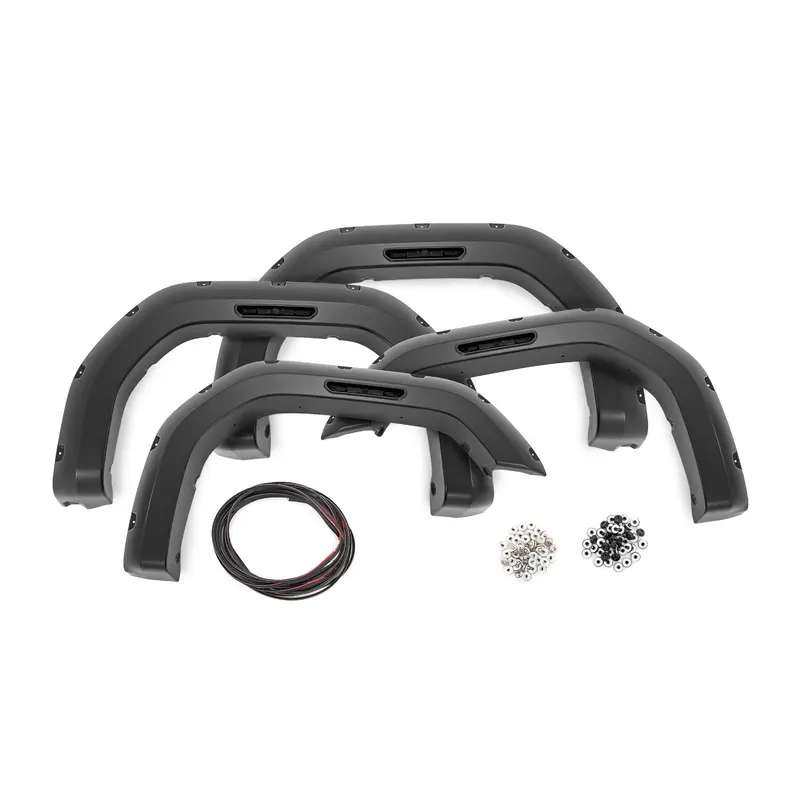 Pocket Fender Flares | GBA Black | GMC Sierra 2500 HD/Sierra 3500 HD (20-25) | F-G12011A-GBA