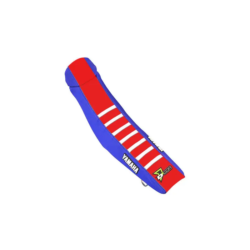 D'COR SEAT COVER BLUE/RED WHITE RIBS YZF250/450 30-50-477
