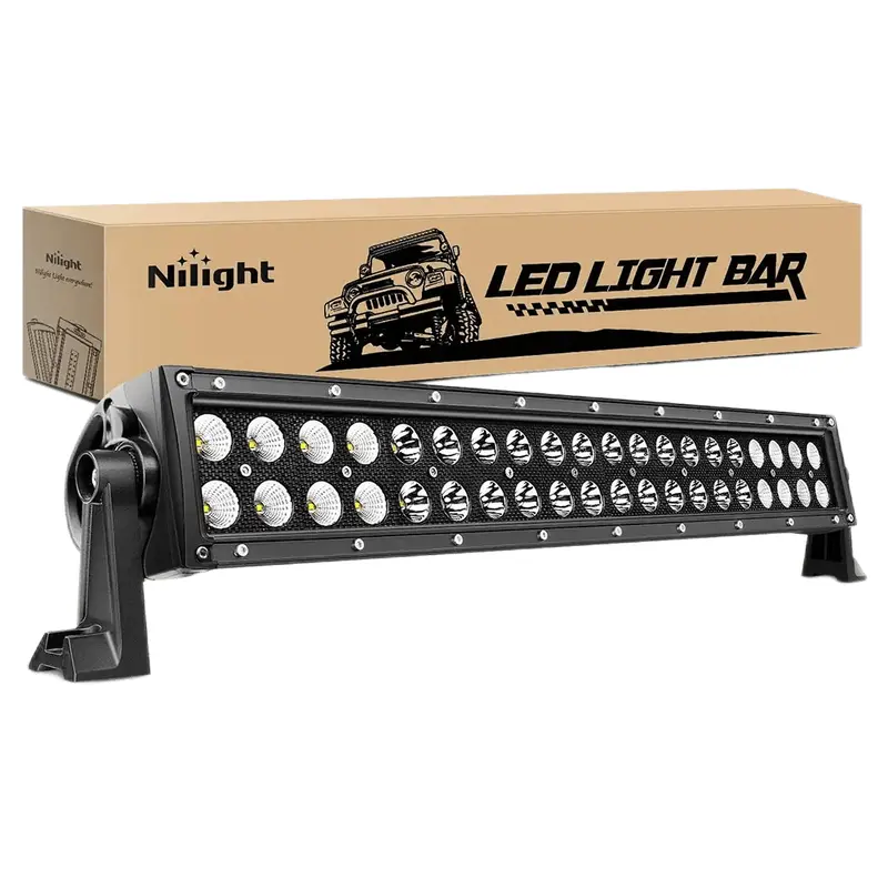 22 Inch 120W Double Row Black Spot Flood LED Light Bar
