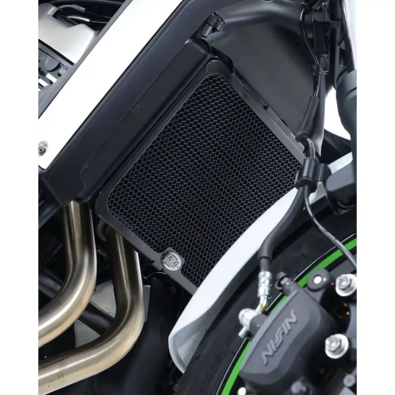 R&G Racing Black Aluminum Radiator Guard For 2017-2024 Kawasaki Vulcan S EN650