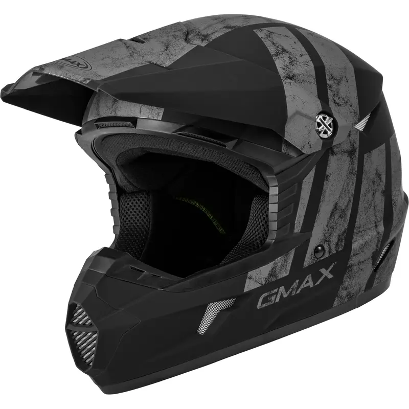 GMAX YOUTH MX-46Y OFF-ROAD DOMINANT HELMET MATTE BLACK/GREY YM G3464501