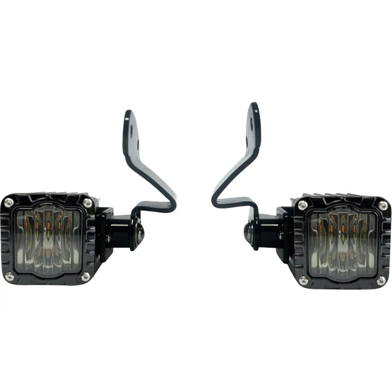 CUSTOM DYNAMICS Front Turn Signals - Shark Demon - LED - Amber/White - Smoke SD-23RG-FT-AW