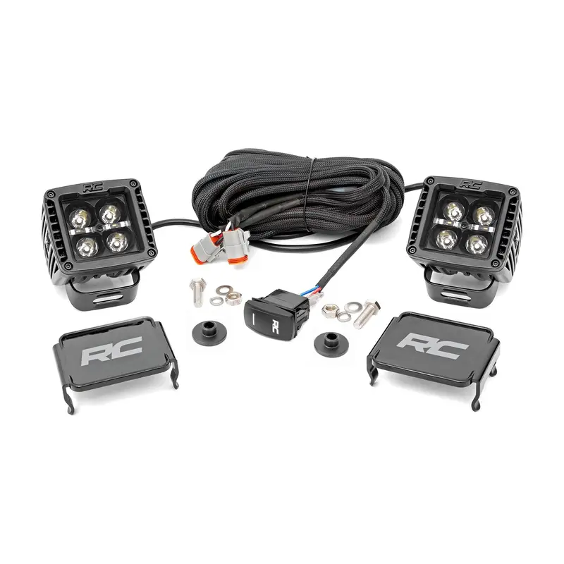 LED Light Kit | Ditch Mount | 2" Black Pair | Amber DRL | Ford Bronco (21-25) | 71049