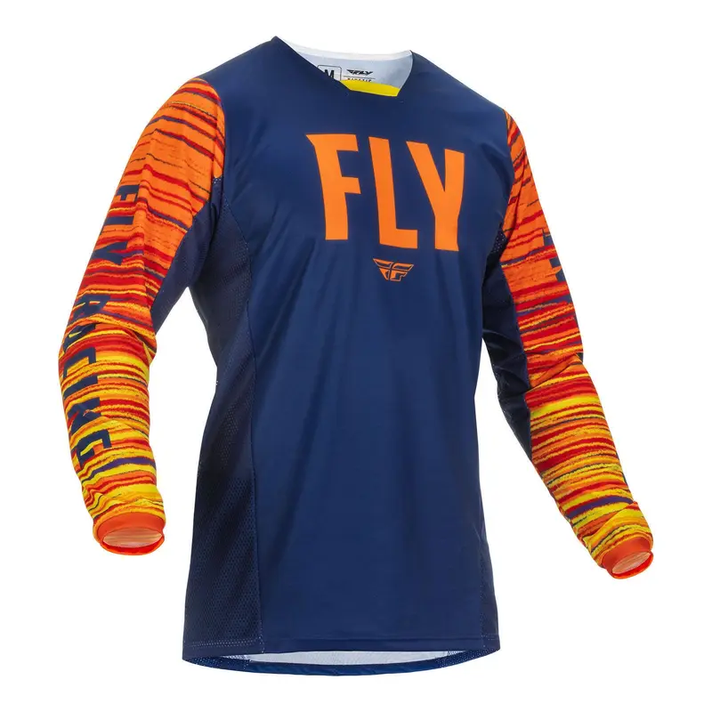 Fly Racing 2022 Kinetic Wave Jersey - Navy / Orange