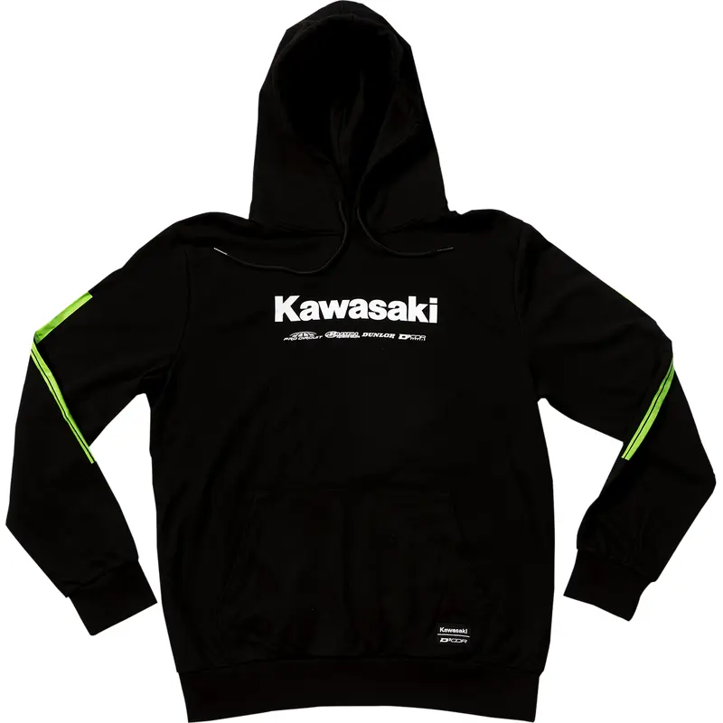D'COR VISUALS Kawasaki Race Sweatshirt - Black - Medium 85-206-2