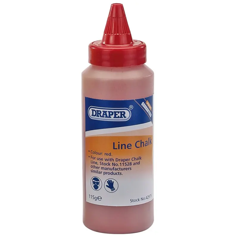 Draper Plastic Bottle Of Red Chalk For Chalk Line, 115G - LCR/H