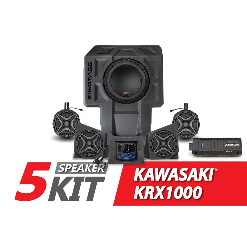 2020-2024 Kawasaki KRX1000 2-Seater 5-Speaker SSV Audio-Kit w/JVC
