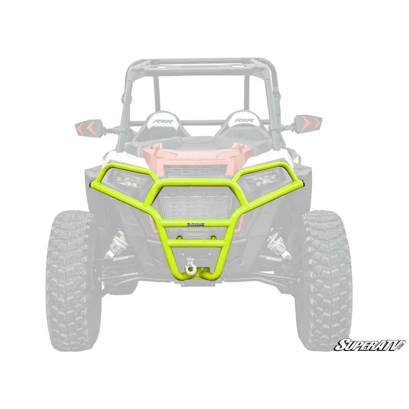 SuperATV Heavy Duty Front Bumper for Polaris RZR XP 1000 (2014+) - Lime Squeeze