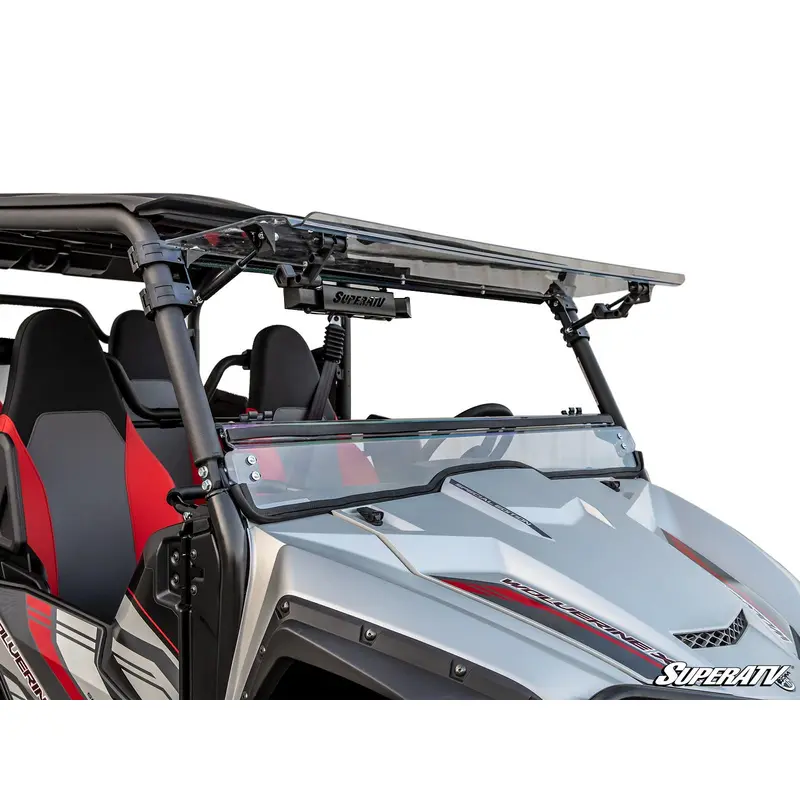 SuperATV Yamaha Wolverine X4 850 Scratch-Resistant Flip Windshield