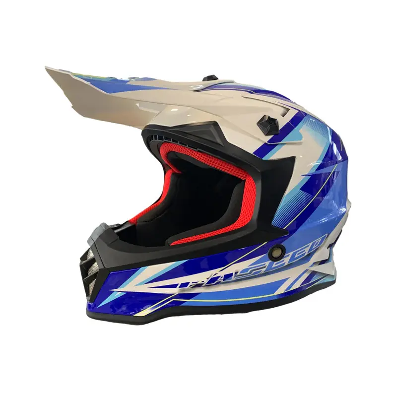 FASEED FS608 YOUTH HELMET - WHT/BLU