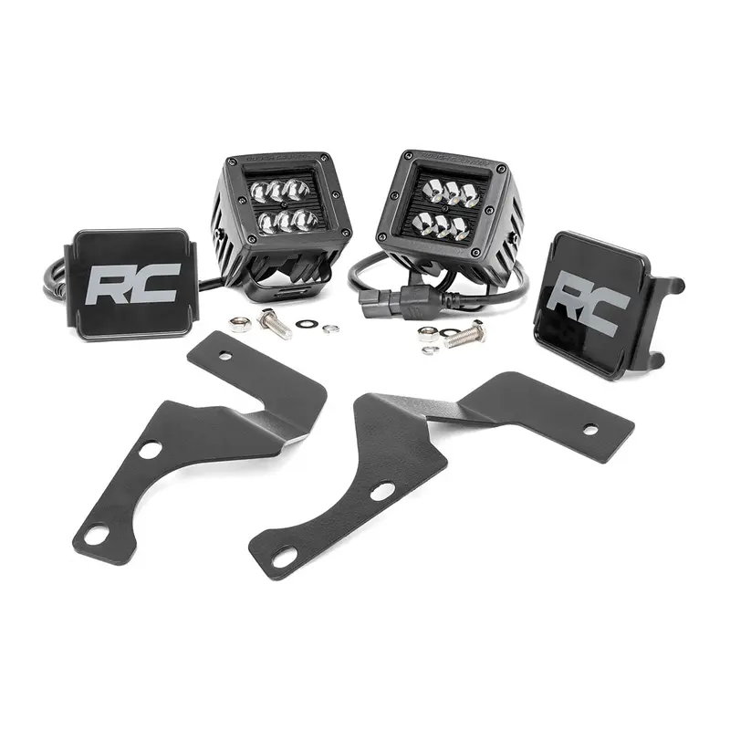 LED Light Kit | Ditch Mount | 2" Black Spot Pair | Toyota 4Runner (10-24) | 70796