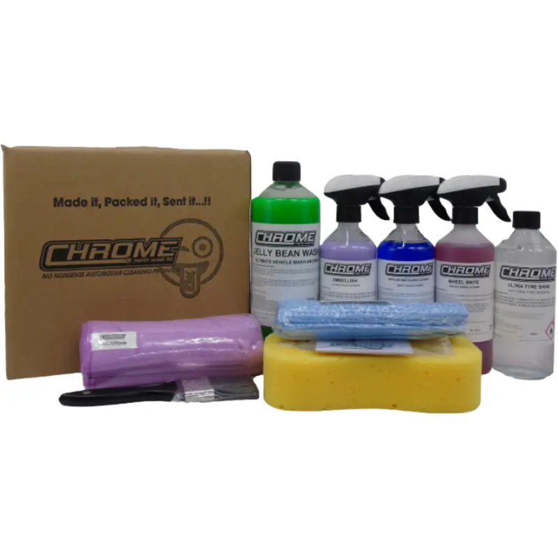 Chrome Exterior Kit | Complete Car Cleaning & Detailing Set for a Showroom Shine