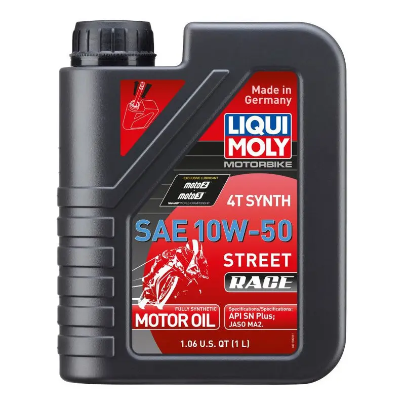 Liqui Moly 1L Synthetic 4T SAE 10W50 Motorbike Street Race Motor Oil 20066