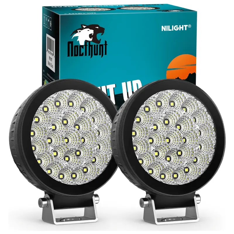 4.3 Inch 25LED Round Flood Built-in EMC LED Pod Lights (Pair)