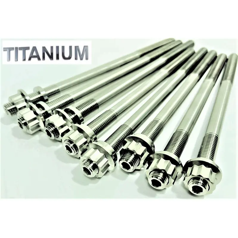 Commander 1000 1000R MAX Ti Head Studs Strongest Titanium Cylinder Stud Kit